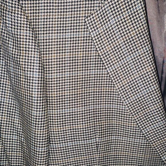 Ralph Lauren 100% Silk Mens Houndstooth Sport Coat Blazer Jacket Old Money 40R - Picture 8 of 9